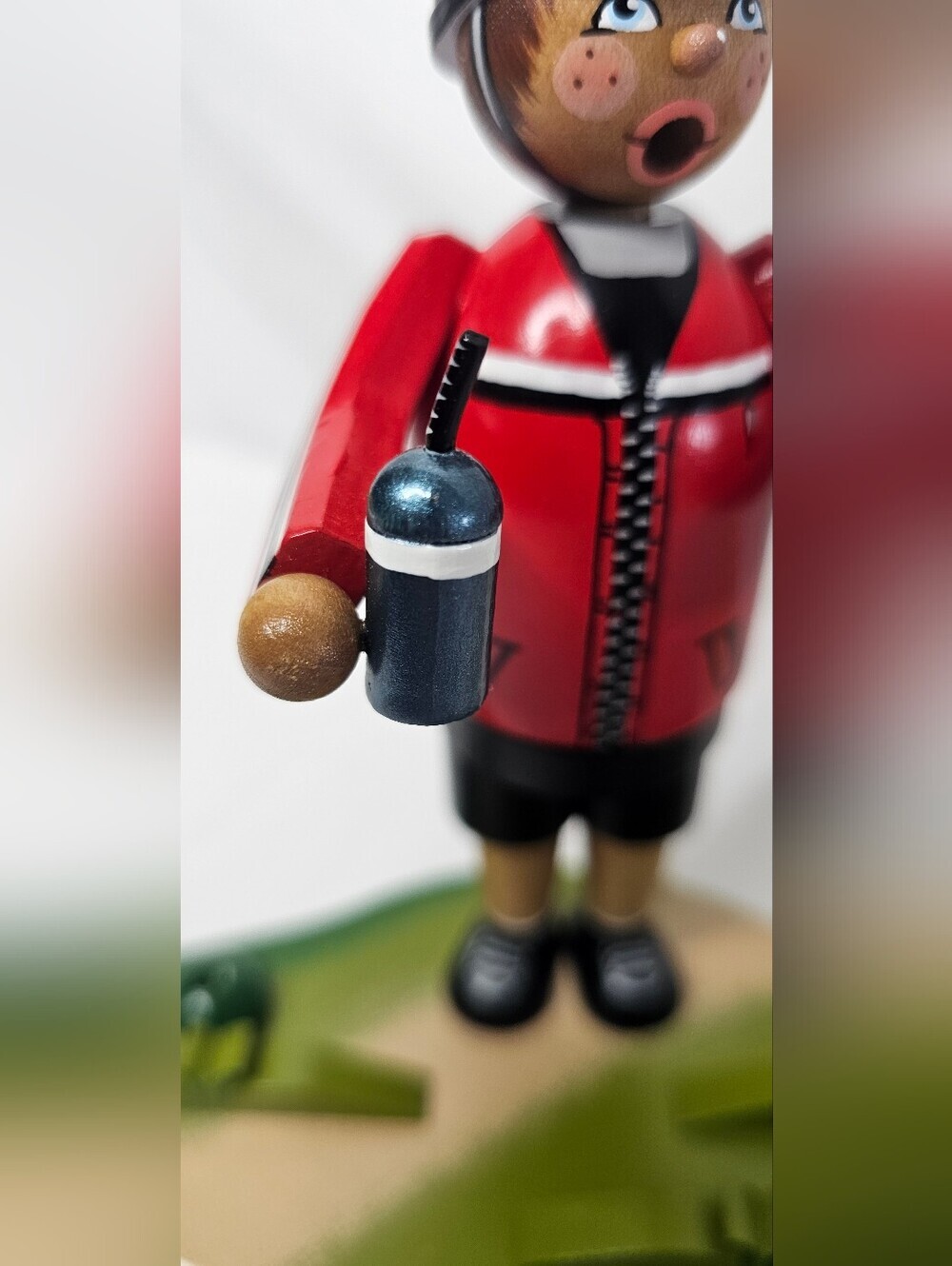 Kathe Wohlfahrt Original Holzknoddl Wooden Smoker Cyclist Biker German Incense - Picture 11 of 16